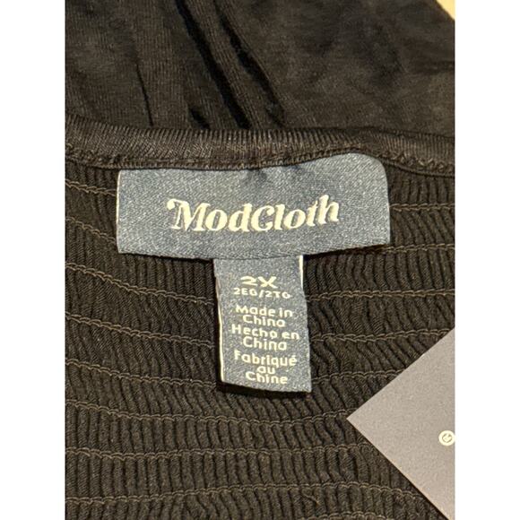 Modcloth Black Knit Adjustable Strap Jumpsuit 2X NWT - Picture 2 of 3